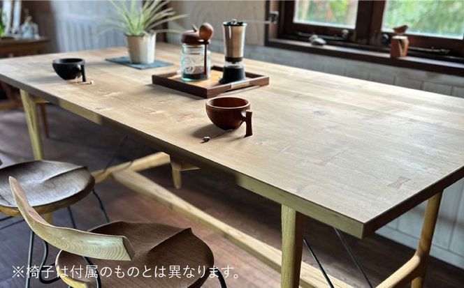 【ダイニングテーブル3点セット】ダイニングテーブル/シェルアームチェア2脚 糸島市 / 工房はーべすと[AYA059]