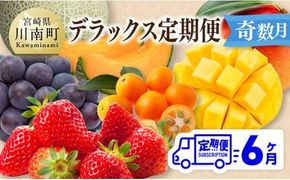 果物【 全6回定期便 】 デラックス 定期便 【奇数月】 【 川南町産 きんかん いちご 完熟 マンゴー ぶどう ピオーネ 赤肉 メロン 】ⅡⅨ [C11719t6]