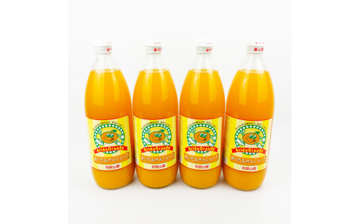 【和歌山県有田産】100%温州みかんジュース (970ml×4本セット)/ジュース みかん 【tss004A】