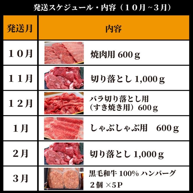 【定期便・全12回】西ノ原牧場直送 なかにし和牛ブロンズコース（肉定期便 黒毛和牛 和牛 牛肉 赤身 ブランド牛 ステーキ 焼肉 すき焼き 宮崎県 小林市）