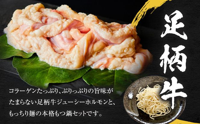 足柄牛もつ鍋2人前！お肉たっぷり500ｇ【牛ホルモン ホルモン 牛もつ お鍋 足柄牛 もつ鍋 ホルモン鍋 鶏白湯 2人前 家庭用 自宅用 贈答品 贈答用 ギフト 神奈川県 小田原市 】 142069_AG005