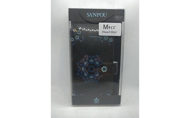 抗ウィルス天平文様汎用手帳型スマートフォンケース花鳥文　Mサイズ 小物 