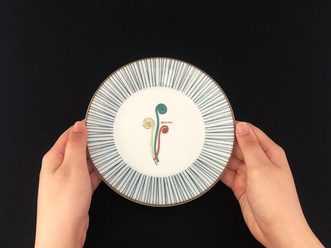 九谷焼　5.2号皿揃　山の幸 （5枚セット）a01 食器 キッチン雑貨 キッチンアイテム 雑貨 小物 お皿 丸皿 食卓 テーブルコーディネート 