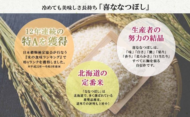 定期便 3ヵ月連続3回 北海道産 喜ななつぼし 無洗米 2kg×6袋 計12kg 米 特A 白米 小分け お取り寄せ ななつぼし ごはん 備蓄 贈答用 ギフト ようてい農業協同組合 ホクレン 送料無料 北海道 倶知安町 お米 3カ月 