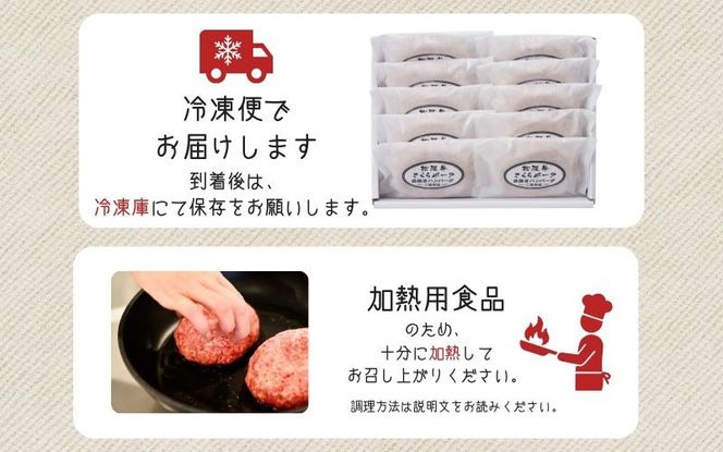 松阪牛・さくらポークハンバーグ120g×10個入り snsk0004A