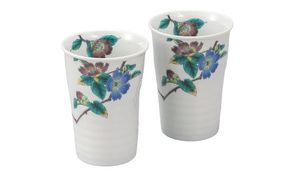 九谷焼 ペアフリーカップ・山茶花