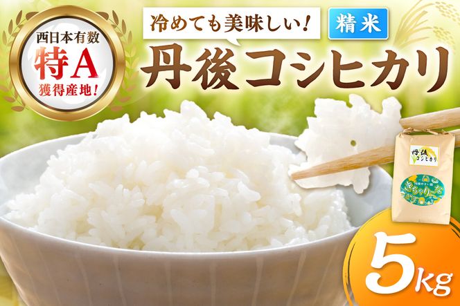 直売所直送「令和7年産　京丹後市産　コシヒカリ」　精米5kg こめ ふるさと納税 コシヒカリ 精米 米 精米 白米 2025 年 京都産　JA00082