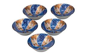 九谷焼　 4.8号小鉢揃　金花詰　a01 食器 キッチン雑貨 キッチンアイテム 雑貨 小物 お皿 小皿 食卓 テーブルコーディネート 