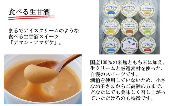 まるでアイス！新感覚の“食べる甘酒スイーツ”アマン・アマザケ 9種9個入り_2533R