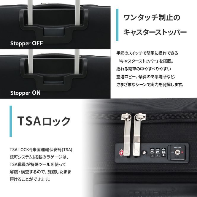 PROTeCA MAXPASS SOFT3 TR_No.12836 03(ネイビー) 23リットル プロテカ マックスパス ソフトキャリー キャリーケース スーツケース 旅 キャリー かばん バッグ 国産 日本製 抗ウイルス仕様 北海道