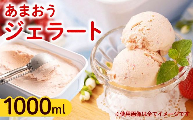 福岡産 あまおう ジェラート 1000ml 《築上町》【南国フルーツ株式会社】アイス スイーツ イチゴ 苺 いちご[ABET006]