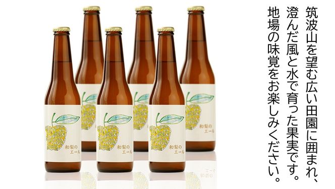 地元農家が作る つくばみらい市産 梨 を使った クラフトビール 「和梨のエール」 330ml 6本セット 地ビール 和梨 ビール やわら飯塚農園 [CZ10-NT]
