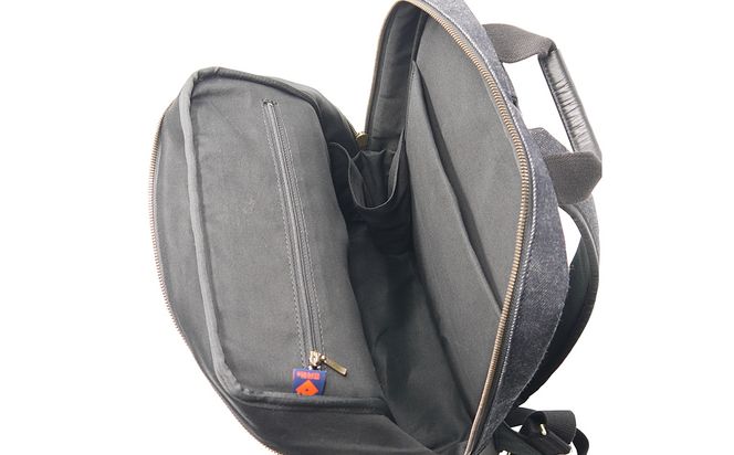 豊岡鞄 AD2502 井原デニム リュック ネイビー / デニム リュックサック A4ファイル収納対応 仕切り ポケット 自立可能 シンプル デザイン メンズ レディース バッグ カバン かばん 鞄 ALBAPIE アルバピエ 足立