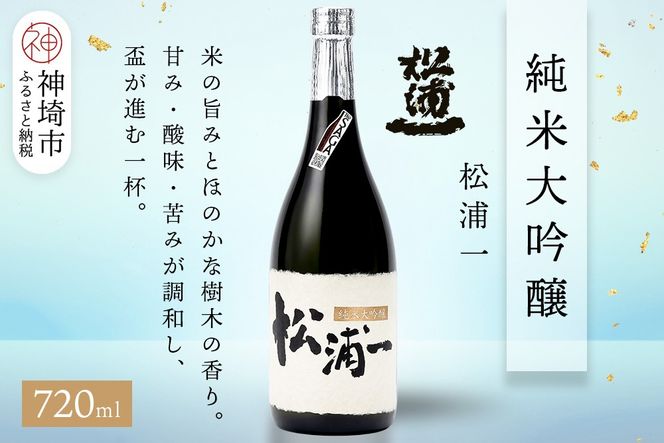 松浦一 純米大吟醸 720ml【酒 日本酒 純米大吟醸酒 ぬる燗 旨味 ふるさと納税】(H116202)