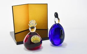 お内裏様とお雛様　-宝飾-〈ガラス プレゼント ひな祭り 雛人形 ひなまつり ひな人形 女の子 桃の節句 孫 かわいい インテリア 置物 玄関  コンパクト 工芸品〉 