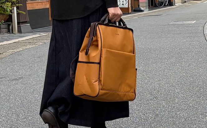 とにかく軽い！2wayダレスリュック / キャメル / リュック ボストンバッグ 約550g 合皮 お手入れ簡単 リュックサック かばんこみせ さくら咲くら