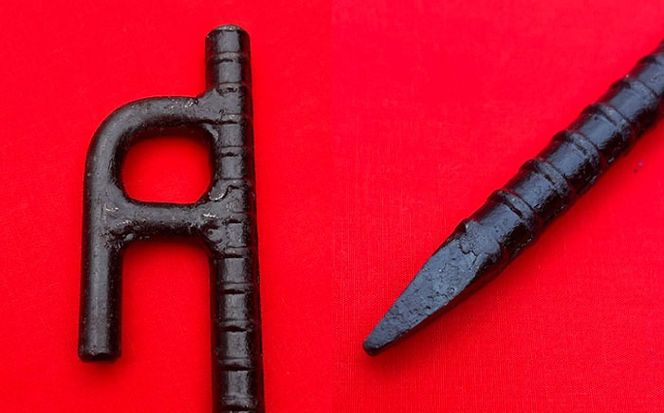 鍛造ペグ 30cm 4本セット / キャンプ キャンプ用品 ペグ キャンプ場 アウトドア用品 / 南島原市 / 重光刃物鍛造工場[SEJ018]