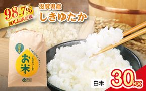 【新米】令和8年産　すっごいもちもち　「しきゆたか」　白米【30kg×1袋】【C009W1】（滋賀県　近江八幡市）