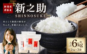 【令和7年産米】新潟県村上市岩船産 新之助6kg（2kg×3袋）1099003