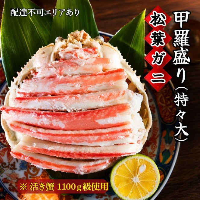 松葉蟹 ほぐし身（特々大）活き蟹 1100g級使用 甲羅盛り 蟹 カニ かに 松葉蟹 松葉ガニ ズワイガニ 剥き身 殻なし myz05 myz11 myz16