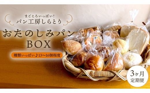 【 3ヶ月 定期便 】まごころいっぱい！ パン工房しらとり 「 種類いっぱい♪ 」 おたのしみパン ボックス 【B】 冷凍 パン 詰め合わせ ボックス ギフト お楽しみ [AU014ci]