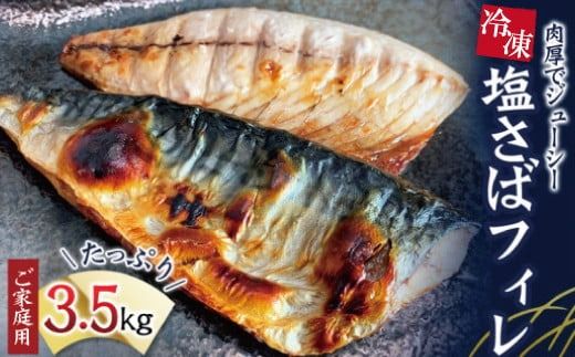 【ご家庭用】大容量！塩さばフィレ3.5kg　鯖 サバ 切身【uot749C】