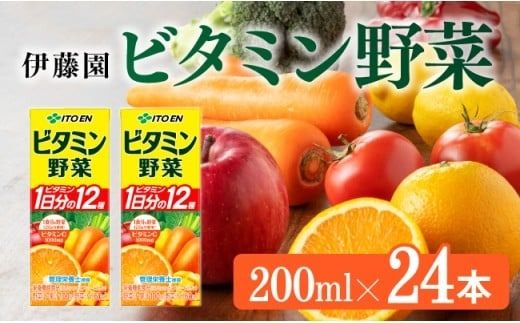 伊藤園 栄養機能食品ビタミン野菜(紙パック)200ml×24本 [伊藤園 飲料類 野菜ジュース ミックスジュース 健康 飲みもの] [E7344]