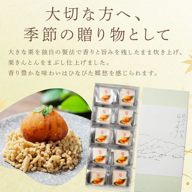 御菓子所 川上屋 栗菓子 嬉しの栗10個入 F4N-1896
