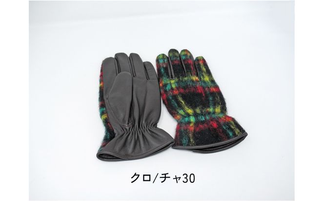 紳士牛革生地コンビ手袋（001217121）