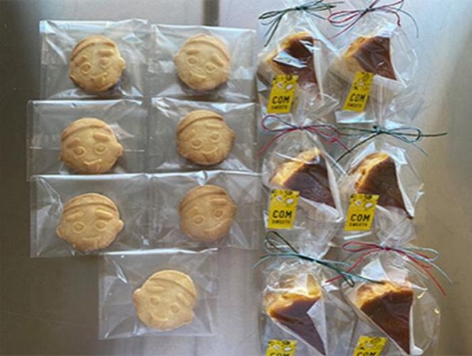 こにゅうどうくんクッキーとバスクチーズケーキセット（冷凍）-[A131]