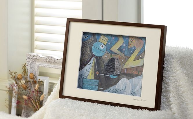 Harry＆Marie 名画 シリーズ(12)「ブリッツからの便り」ハリーマリー ジクレー 絵画 インテリア アート 額装入り ファンタジー ジークレー 作品