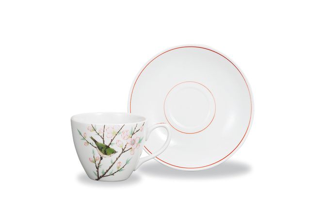 カップ＆ソーサー　春　中村陶志人作