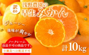 【先行予約】浅野農園の早生みかん 訳あり計10kg ※離島への配送不可（2026年11月上旬～11月中旬頃に順次発送予定） IKTAC013