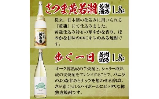 ＜入金確認後、2週間以内に発送！＞志布志焼酎「大きな志」若潮セット 1.8L×計4本 c3-029-2w
