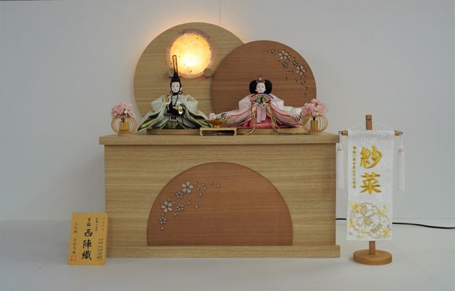 収納飾りセット“山型重ね”】人形作り40年 “平安天鳳”作 京都 収納飾りセット“山型重ね”】人形作り40年 “平安天鳳”作 京都