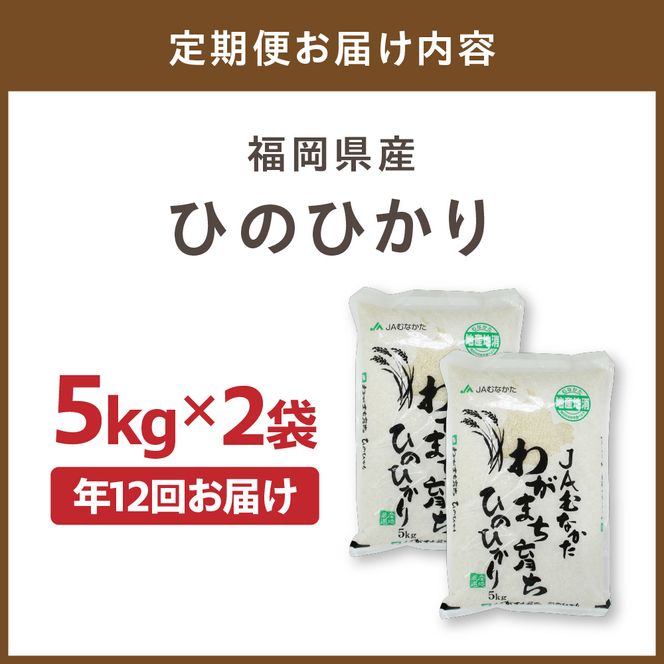 令和7年産 【定期便/年12回】「ひのひかり」10kg【ほたるの里】_HB0199