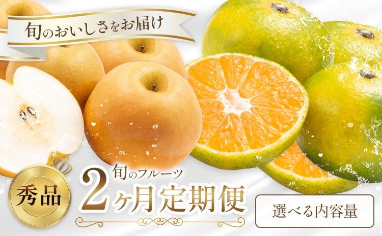 旬のフルーツ 定期便 2ヶ月連続 秀品 選べる 内容量 日本フルーツ株式会社[2025年9月上旬-10月末頃出荷]熊本県 長洲町 おまかせ 梨 早生みかん 果物 フルーツ スイーツ デザート ギフト ご贈答---sn_nfustei_18000_mini_aug2---