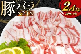 豚肉 宮崎県産 豚バラ しゃぶしゃぶ用 300g 8p 計 2.4kg セット [TRINITY 宮崎県 日向市 452061330] 冷凍 小分け しゃぶしゃぶ スライス 豚バラ肉 宮崎 豚バラ薄切り 薄切り