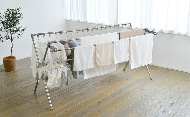 ふとん干し ダブルバー付き CSPX-230S グレー 洗濯用品 ランドリー ラック 物干し アイリスオーヤマ 