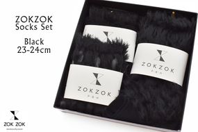 上質感を足にまとうラグジュアリーソックス ZOKZOK 3足セット (ブラック系) /// 靴下 くつした くつ下 ソックス 足元 ラグジュアリー 婦人 レディース 女性  セット 母の日 ファッション おしゃれ 日本製 奈良県 広陵町