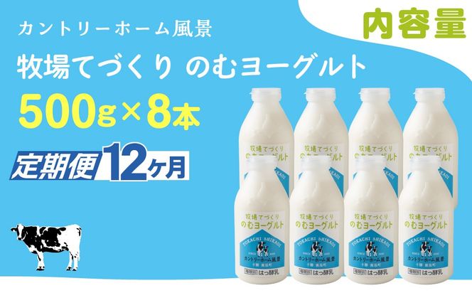【定期12ヶ月】のむヨーグルト 500g ×8 SKB054