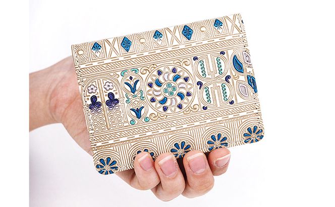 【文庫屋大関】箱まち小銭入れ　アポロン＜ブルー＞【皮革工芸品】 ファッション小物 財布 民芸品 