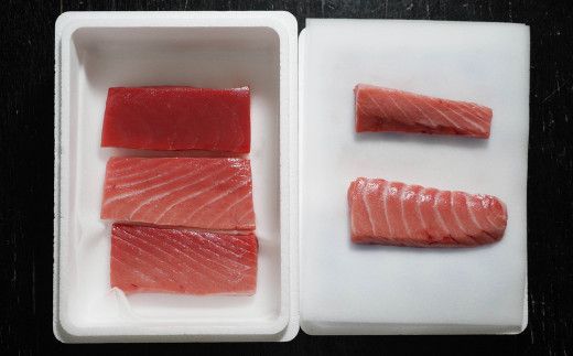 養殖生本鮪大トロ・中トロ・赤身セット（約1ｋｇ） 発送期間: 1月10日～12月20日