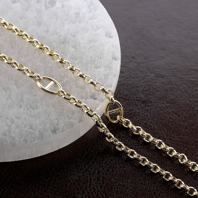 18金 ネックレス チェーンのみ レディース 50cm 太め ゴールド K18 甲丸中空長小豆 アズキチェーン チェーンだけ 地金 シンプル イエローゴールドk18 人気 250623mro202y SWAA303