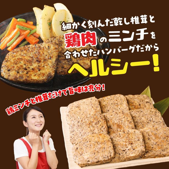 【選べる味】椎茸と鶏肉の椎鶏（しいチキン）ハンバーグ 1kg_2656R
