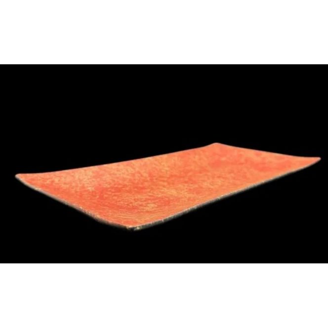 波レクタングルプレート  乱糸（マット仕上げ）本朱［NF101］ 303446_CU90048VC01