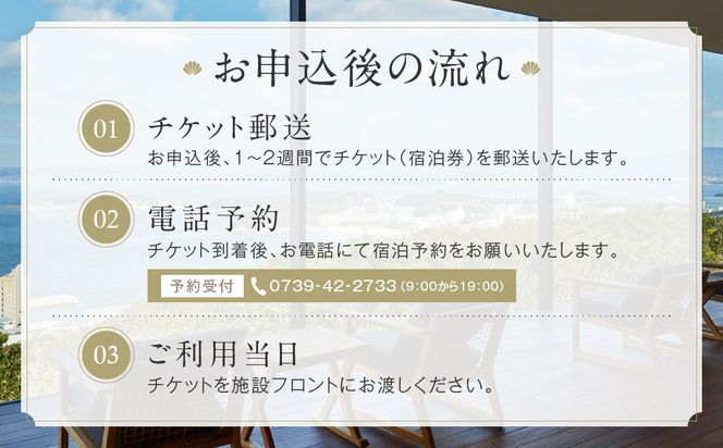 【別館和洋室】INFINITO HOTEL&SPA 南紀白浜 1泊2食付きペア宿泊券 304018_CE002