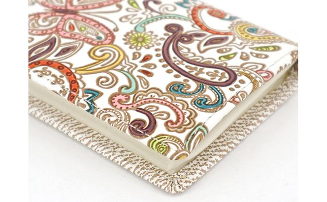 【文庫屋大関】箱まち小銭入れ　ペイズリー【皮革工芸品】 ファッション小物 財布 民芸品 