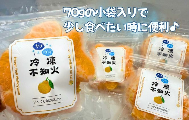 冷凍 不知火 （しらぬい） 70g × 10袋 ひとくちデザート カチウマ スイーツ 果物 旬の味わい 和歌山県産不知火100% AX428