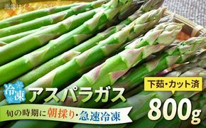 アスパラガス 800g 冷凍 カット済み 旬の時期に急速冷凍 【福岡県糸島産】 糸島市 / オーガニックナガミツファーム 野菜 アスパラ[AGE050]